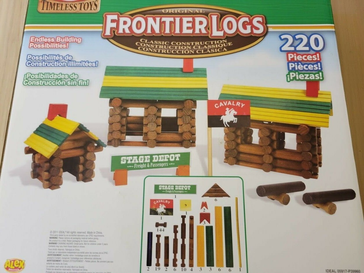 Ideal Timeless Toys Original Frontier Logs 220 Pc Classic Construction RETAIL