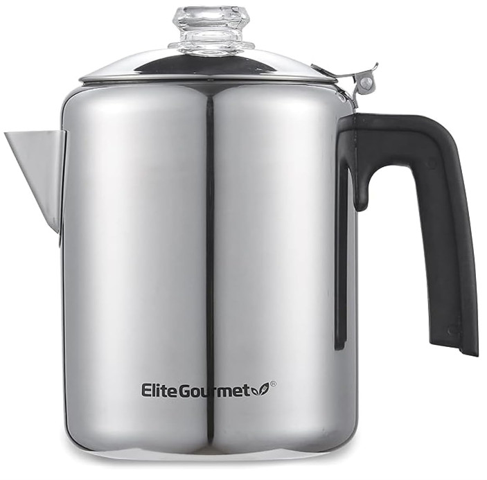 Heavy Duty Stove Top Percolator Yosemite Coffee Pot Maker Stainless Steel 8-Cup