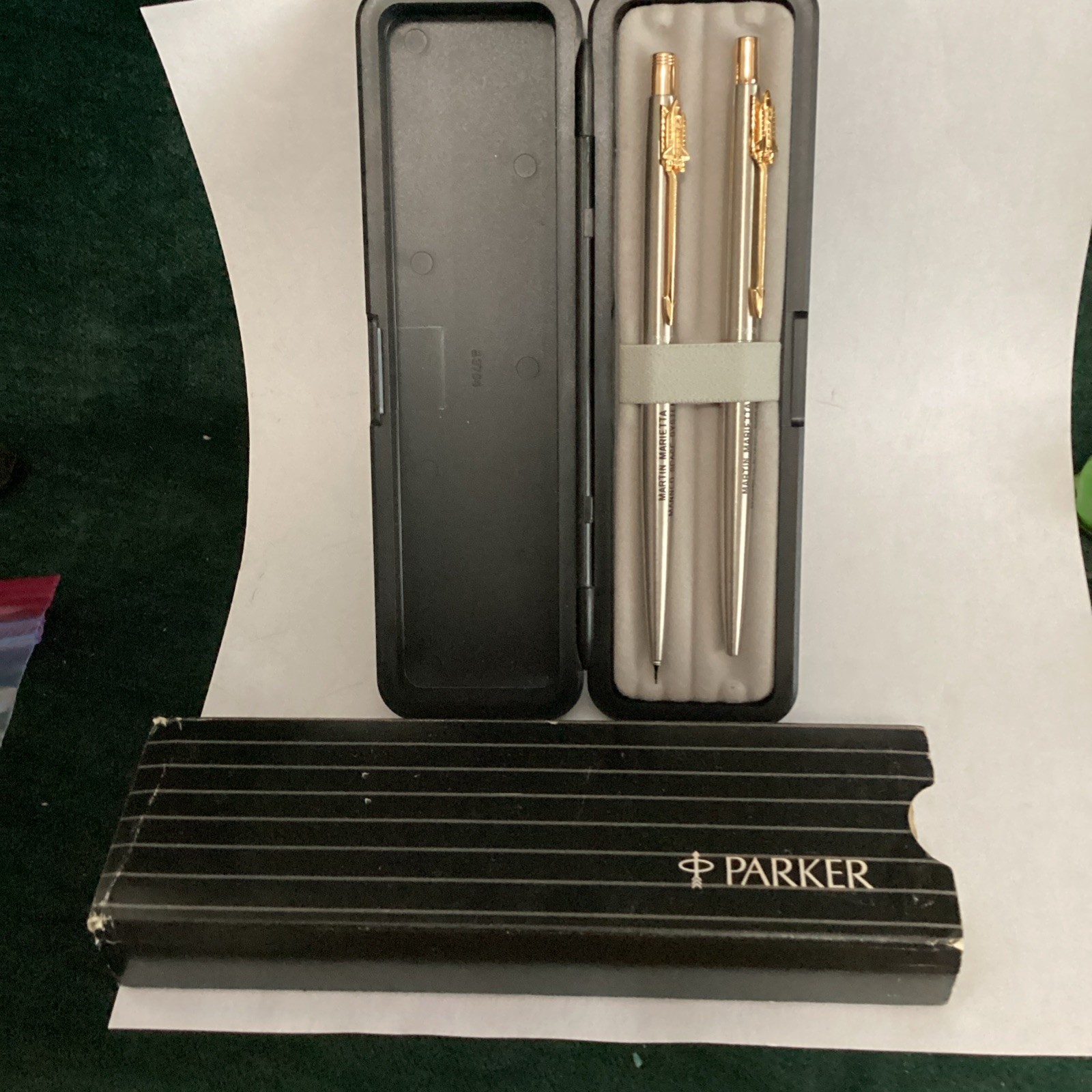 1970S MARTIN MARIETTA MANNED SPACE SYSTEMS PARKER PEN SET SPACE SHUTTLE PENS