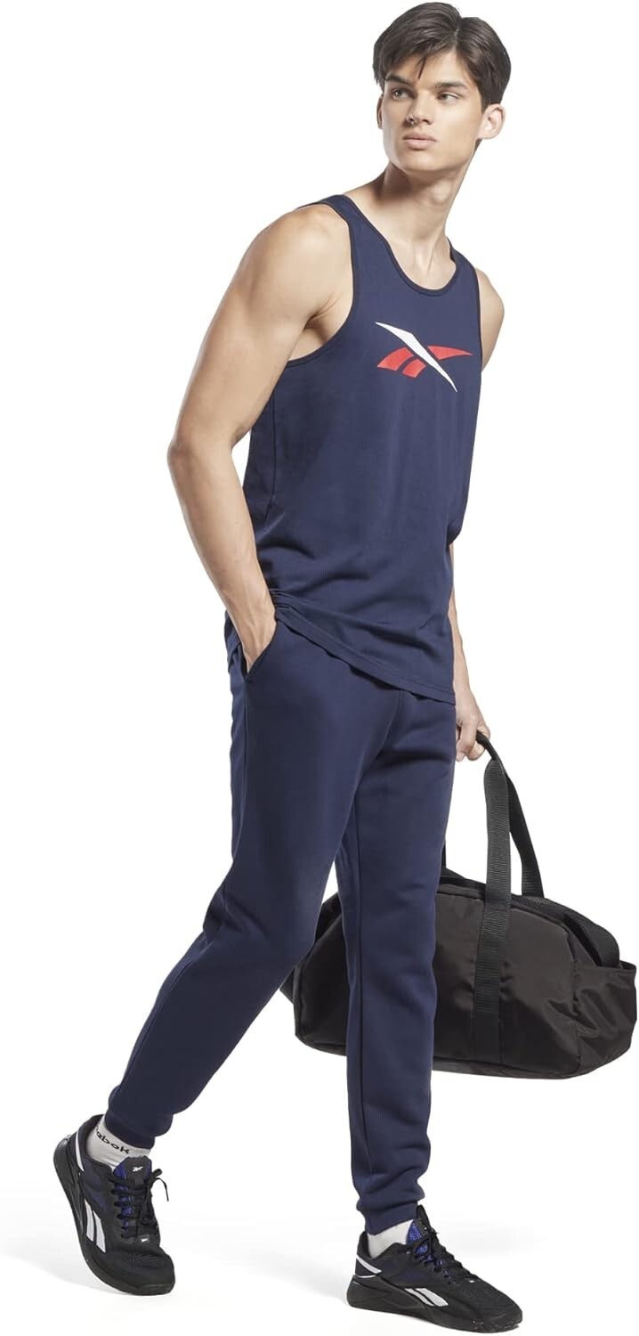 Reebok Men's Standard Graphic Series Tank Shirt, Vector Navy, XL