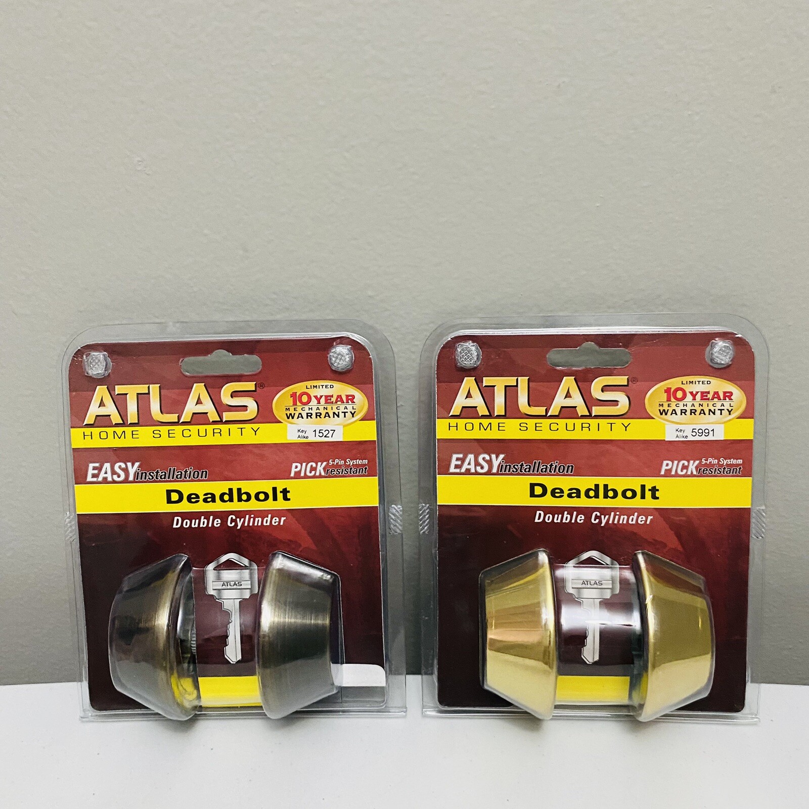 Atlas Home Security Deadbolt Double Cylinder Key Alike 1527/5991 Pick Resistant