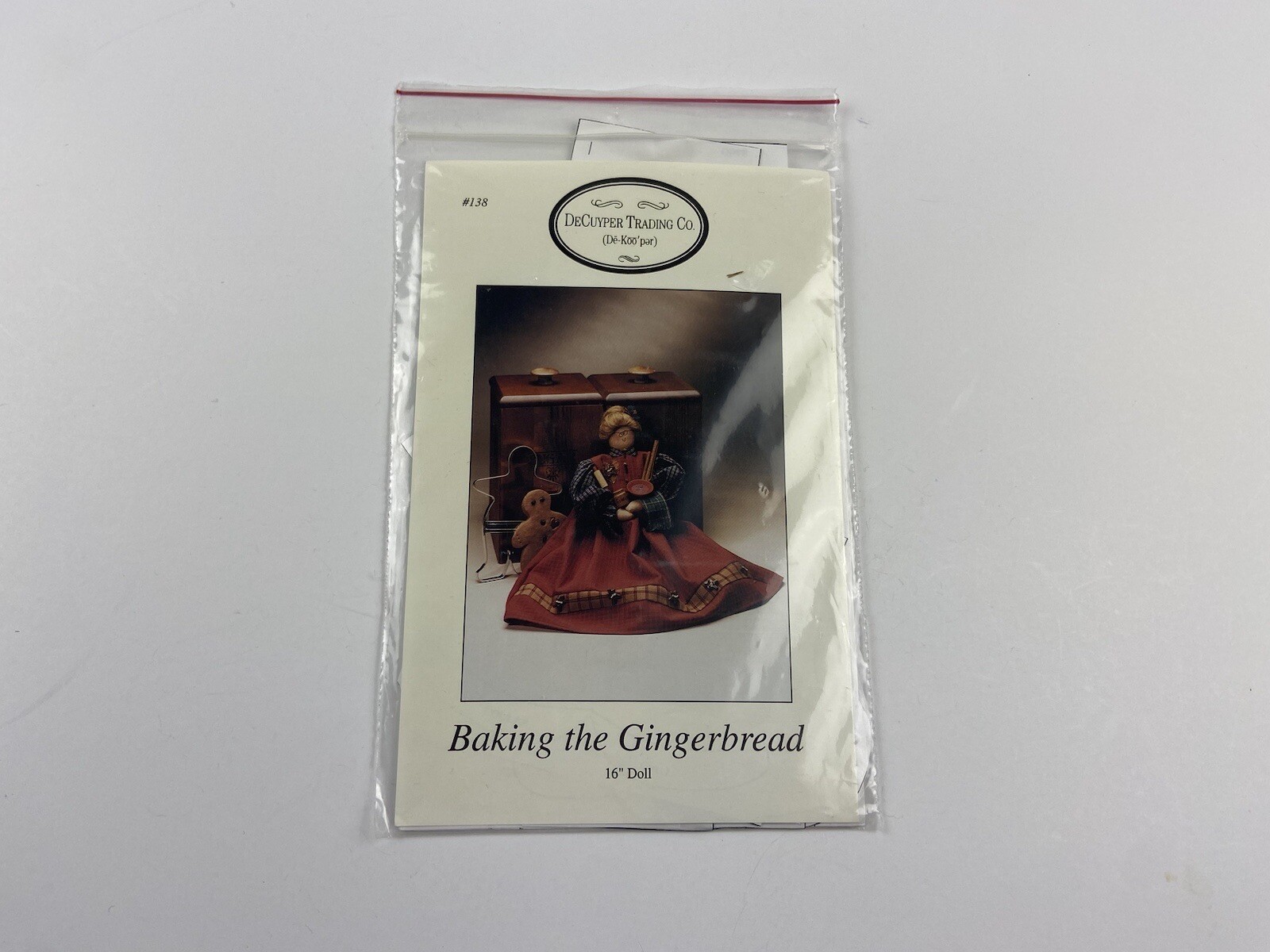 DeCuyper Trading Co Pattern Baking The Gingerbread 16 Inch Doll Pattern