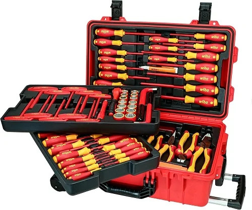 32800 80 Piece Master Electrician'S Insulated Tools Set In Rolling Hard Case