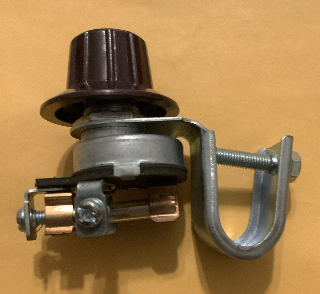 VINTAGE  UNITY  ON-OFF   FUSED ROTARY SWITCH AND BRACKET