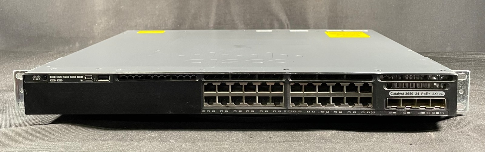 Cisco WS-C3650-24PD-S 24-Port GbE PoE+ w/ 2x10G Uplinks IP Base Switch