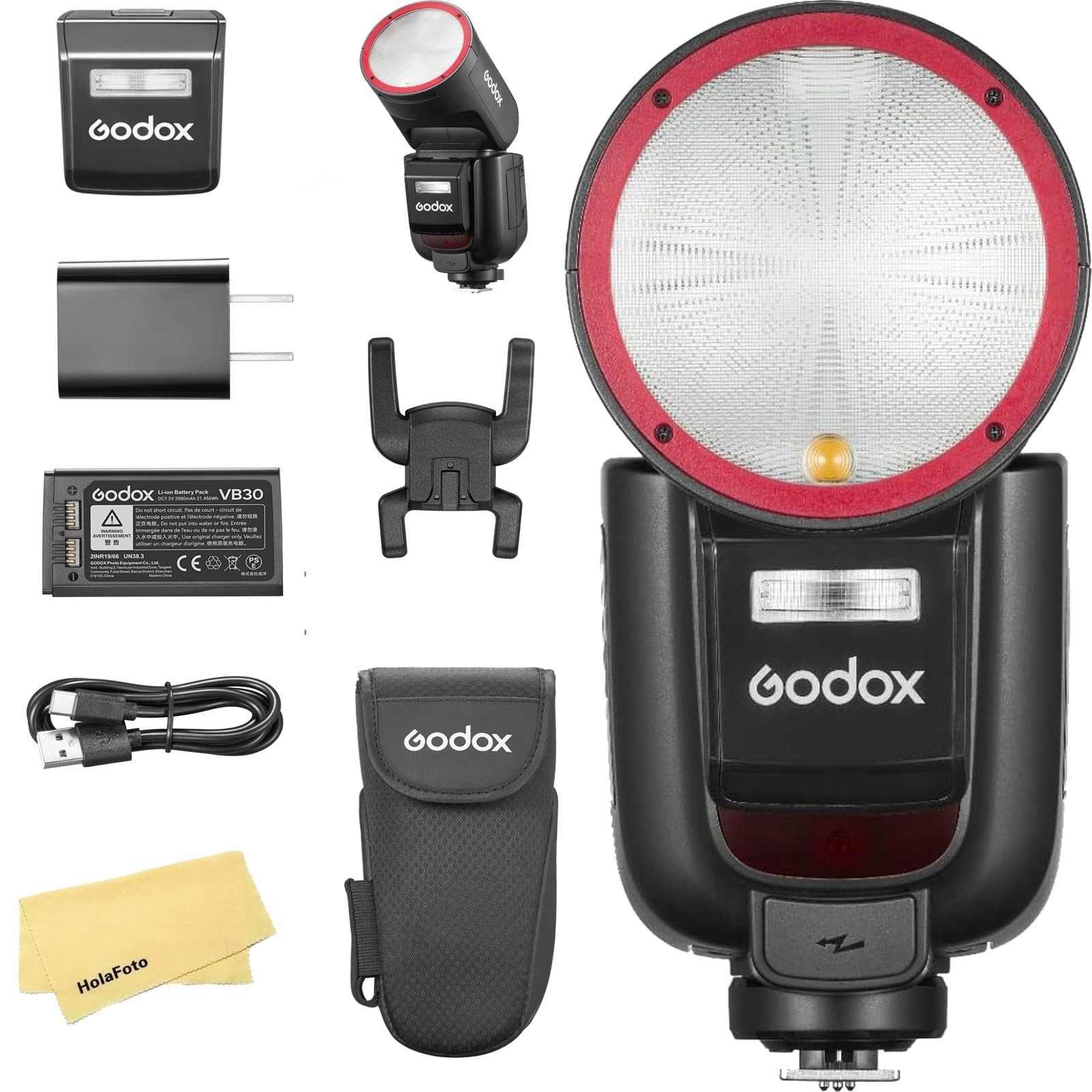 Godox V1 Pro C 76Ws 2.4G TTL 1/8000 HSS Round Head Camera Flash for Canon Flash