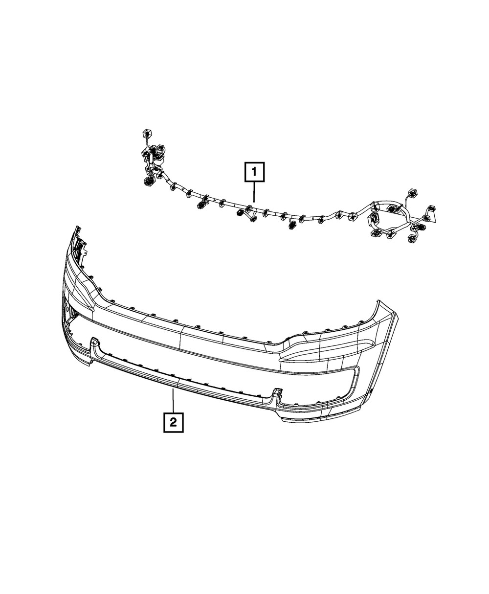 Genuine Mopar Front Fascia Wiring 68505685AC