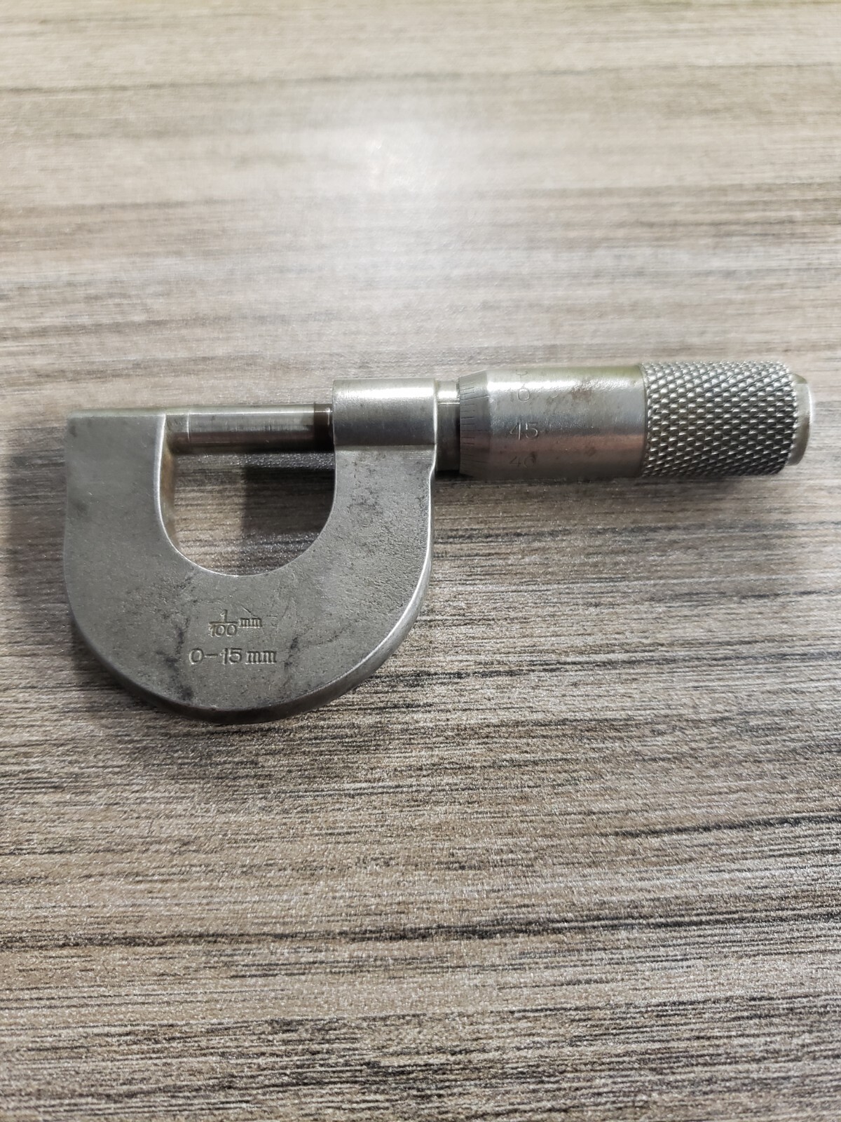 Vintage Carl Mahr 0-15mm Micrometer 1/100mm Machinist Tools Esslingen a.N
