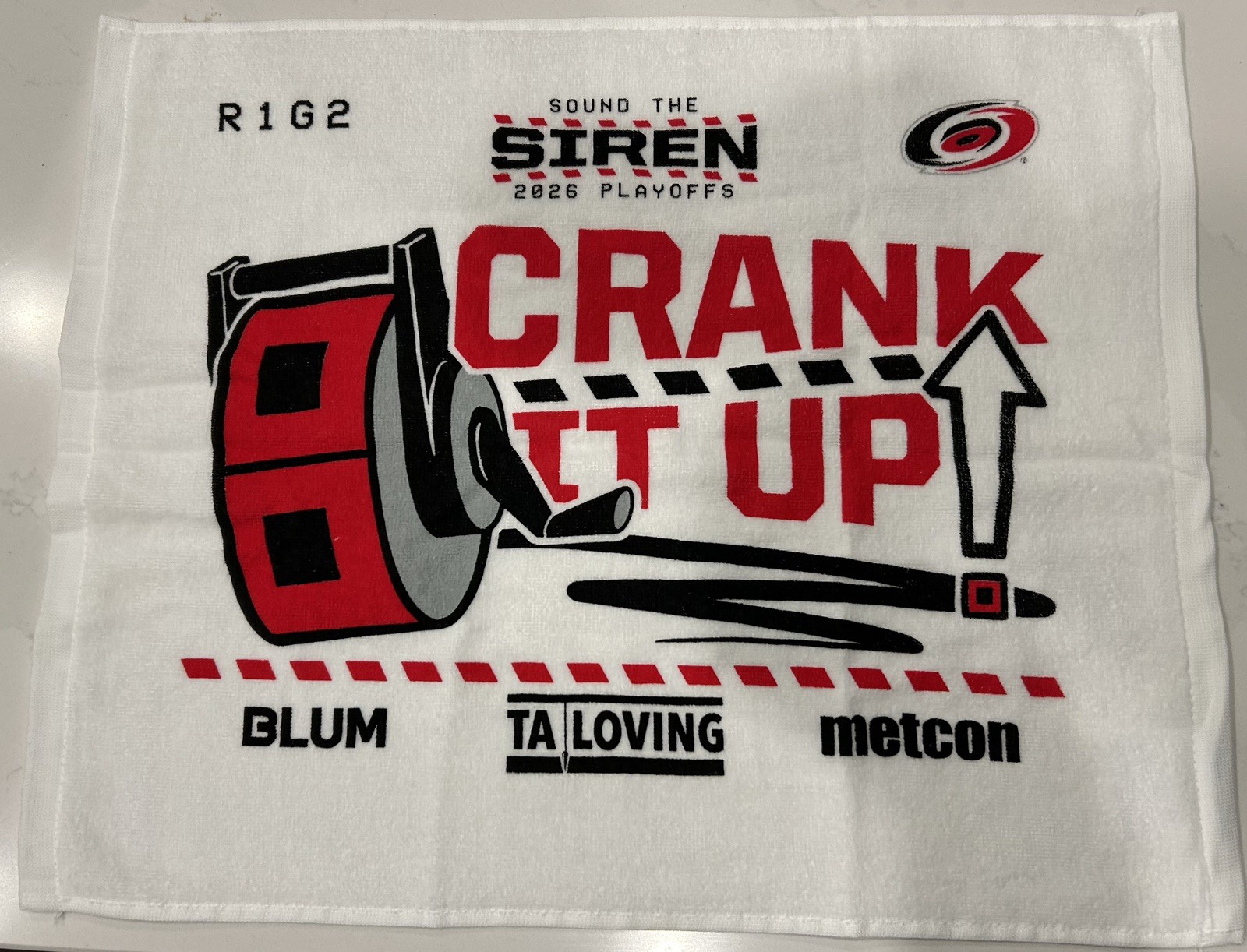 Carolina Hurricanes 2026 Round 1 Game 2 Playoff Rally Towel