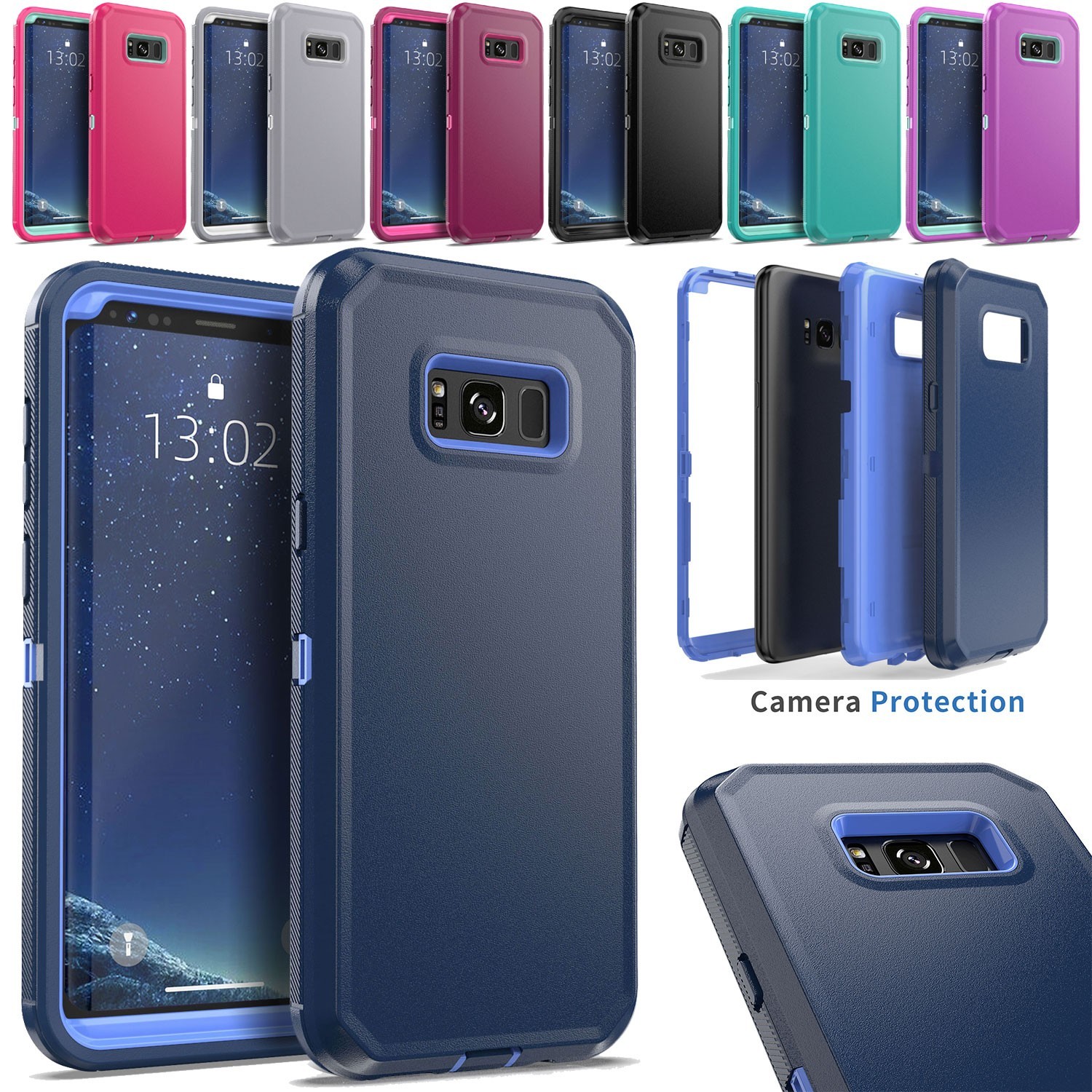 Case For Samsung Galaxy S8+/S8/S8 Plus Hard Heavy Duty Shockproof Phone Cover