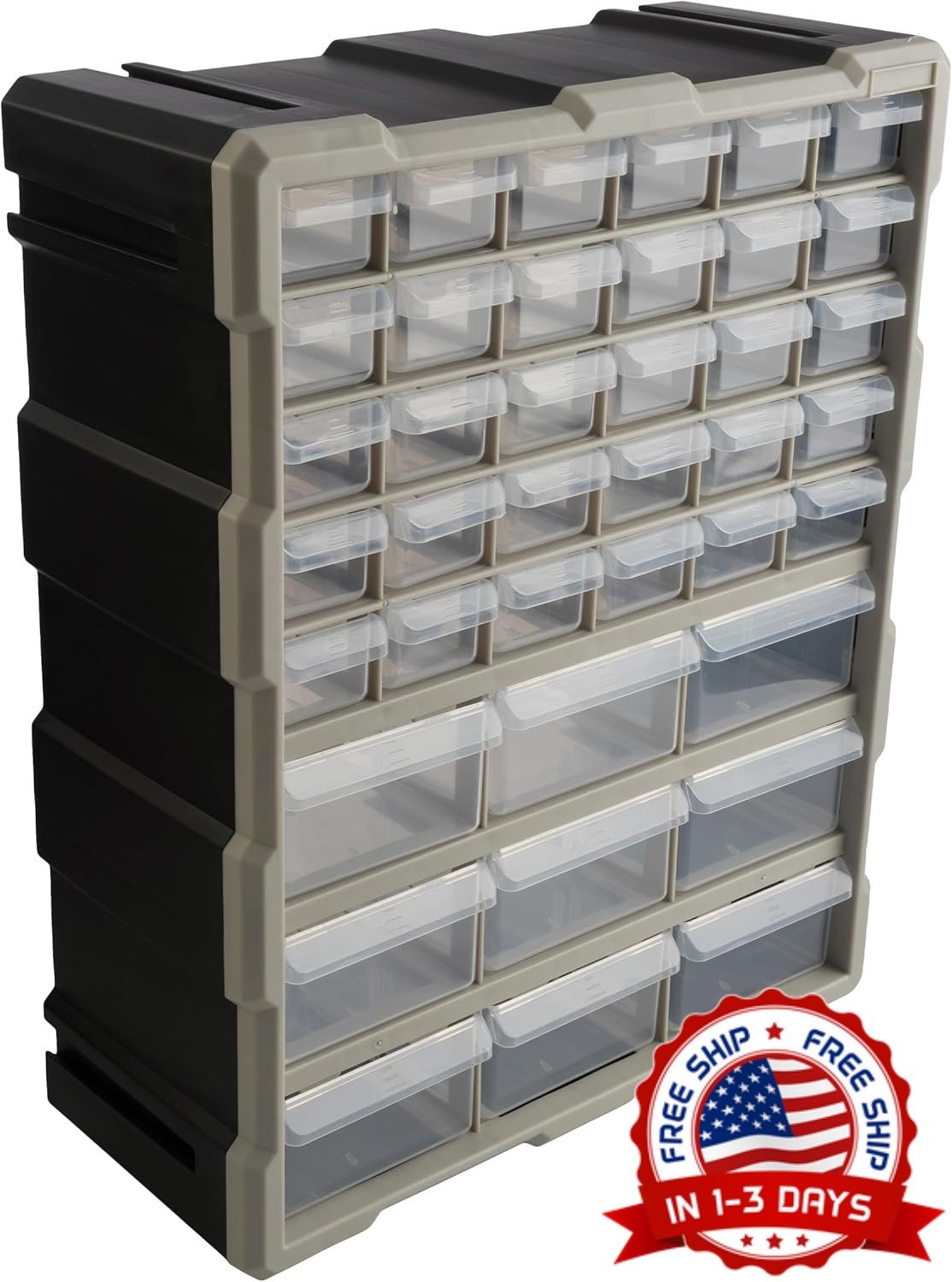 Organizador de piezas pequeñas de plástico con 39 cajones para organizar hardwar