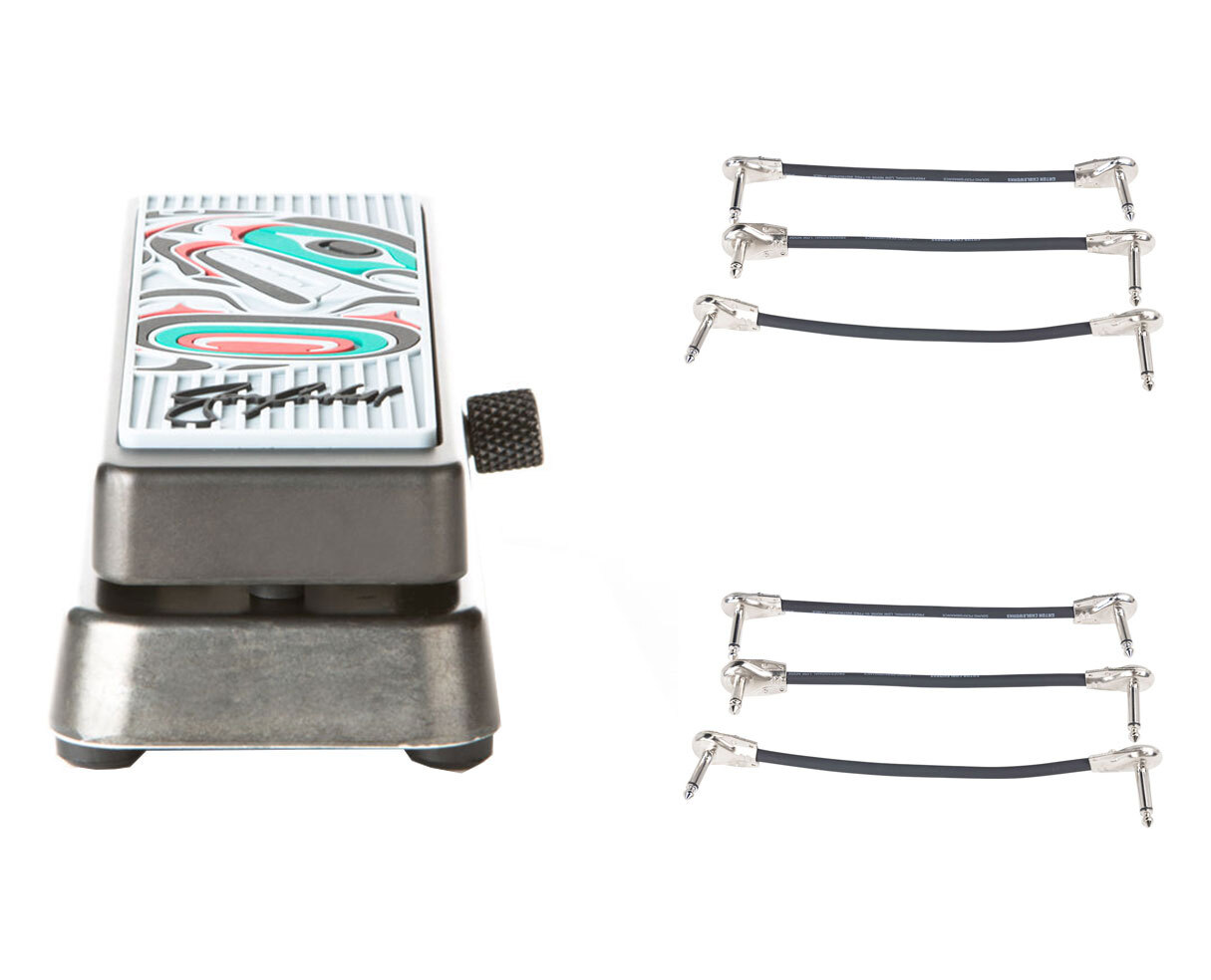Dunlop JC95B Jerry Cantrell Wah Black + 2x Gator Patch Cable 3 Pack