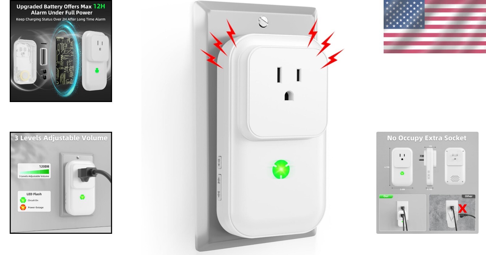 GFCI Power Failure Alarm with Touch Control - Essential Home Protection Device