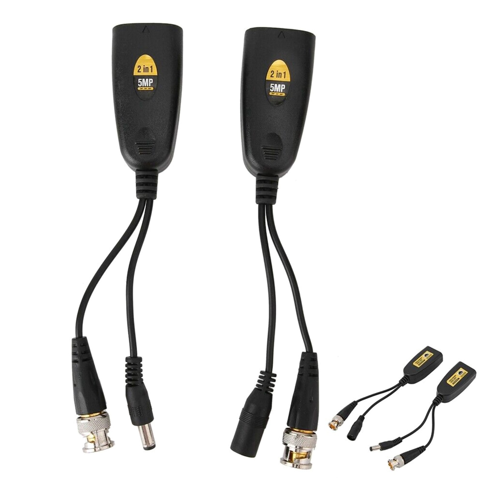 Thunder-Proof Level 3 BNC To POE Adapter Balun Connector For Surveillance