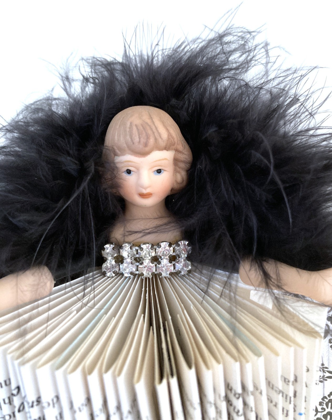 Altered Art Book Doll Assemblage OOAK Handmade Signed Unique Book Lover