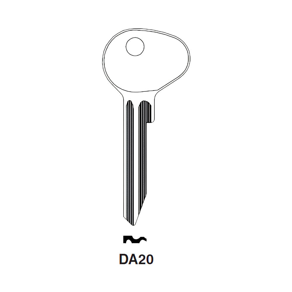 DA20 Key Blank Nickel