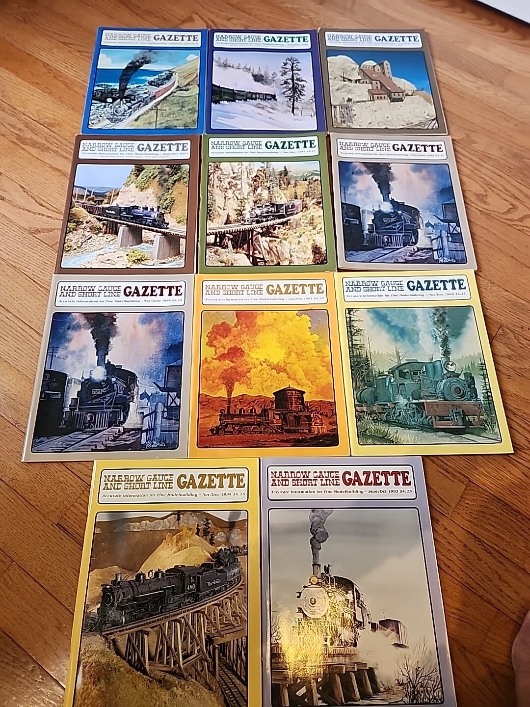 Lot of 11 Narrow Gauge and Short Line Gazette Model RR Magazines Various Years