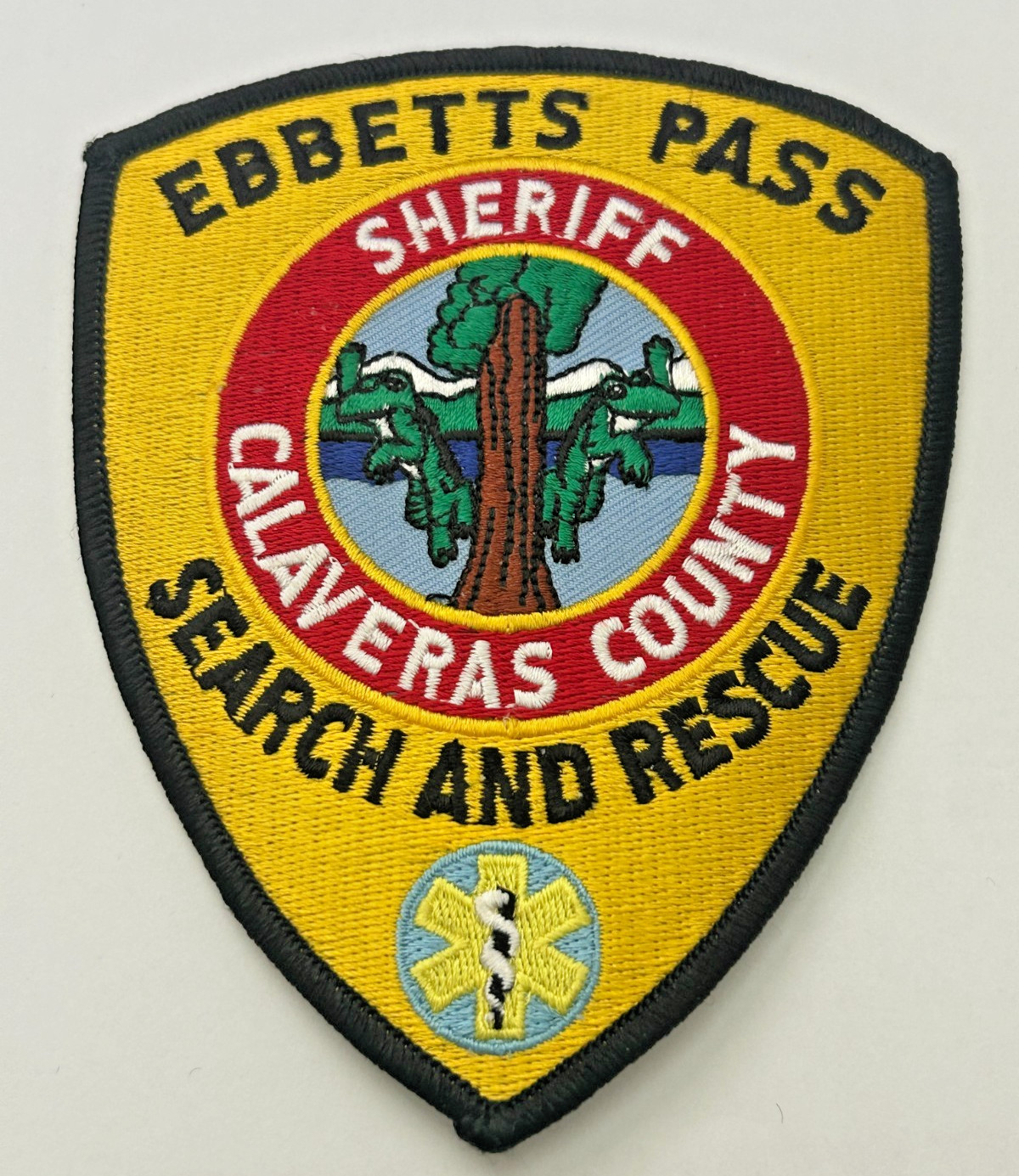 Calaveras County California Sheriff Search & Rescue Ebbetts Pass Patch Unused