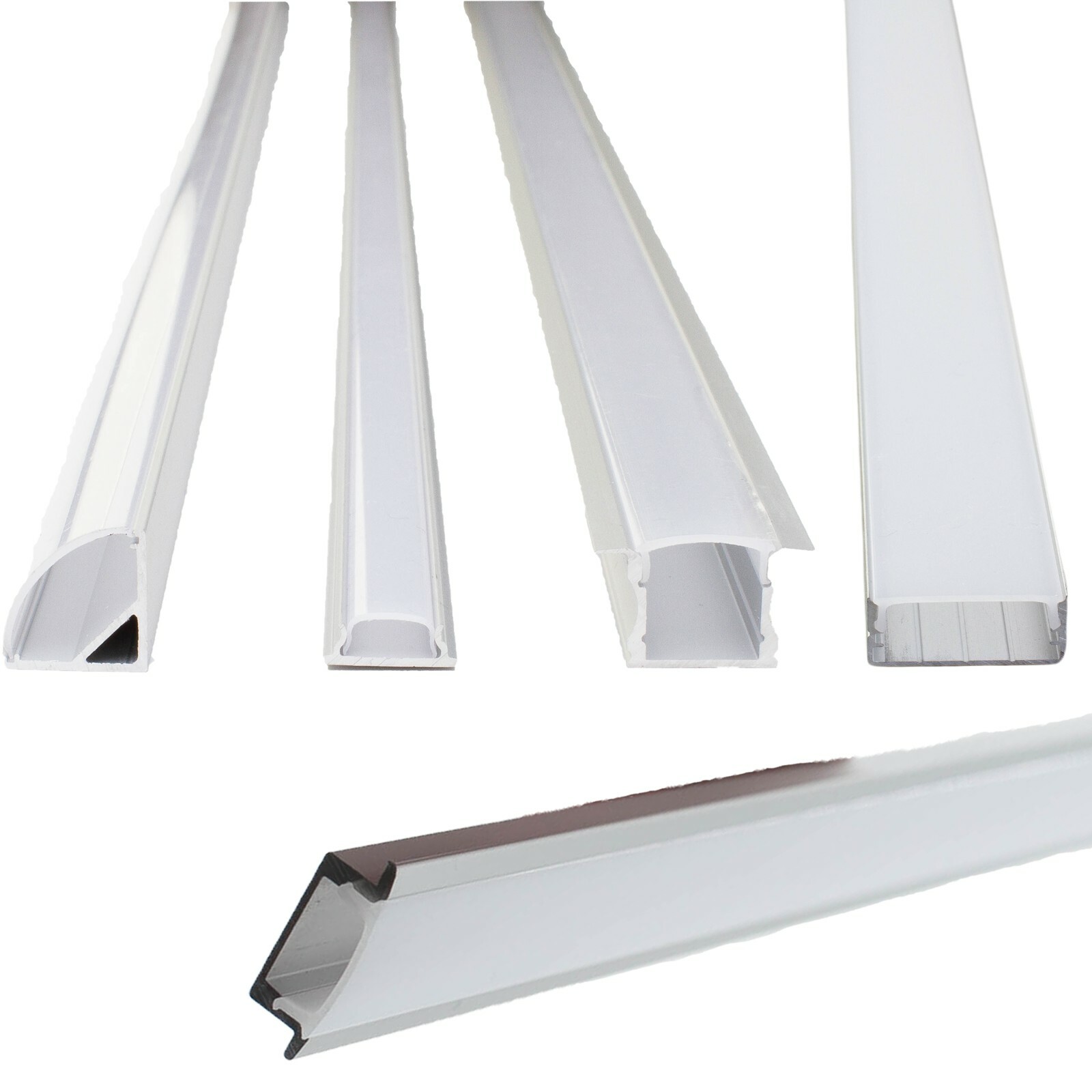 6 pk Aluminum Channel for LED Strip Light Recessed U  V wide 20mm support Style