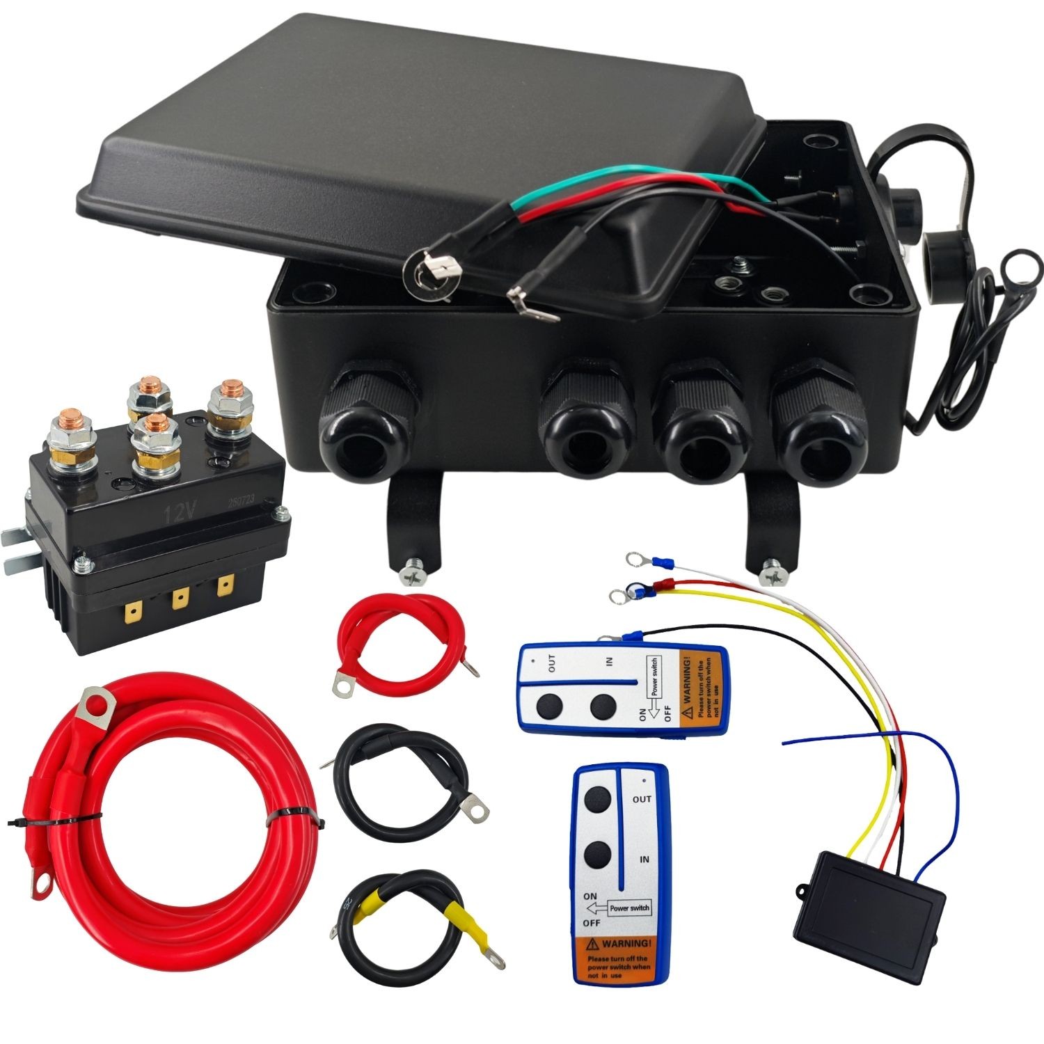 500A Winch Solenoid Relay & Control Box Wireless Remote Controllers 8000-20000lb