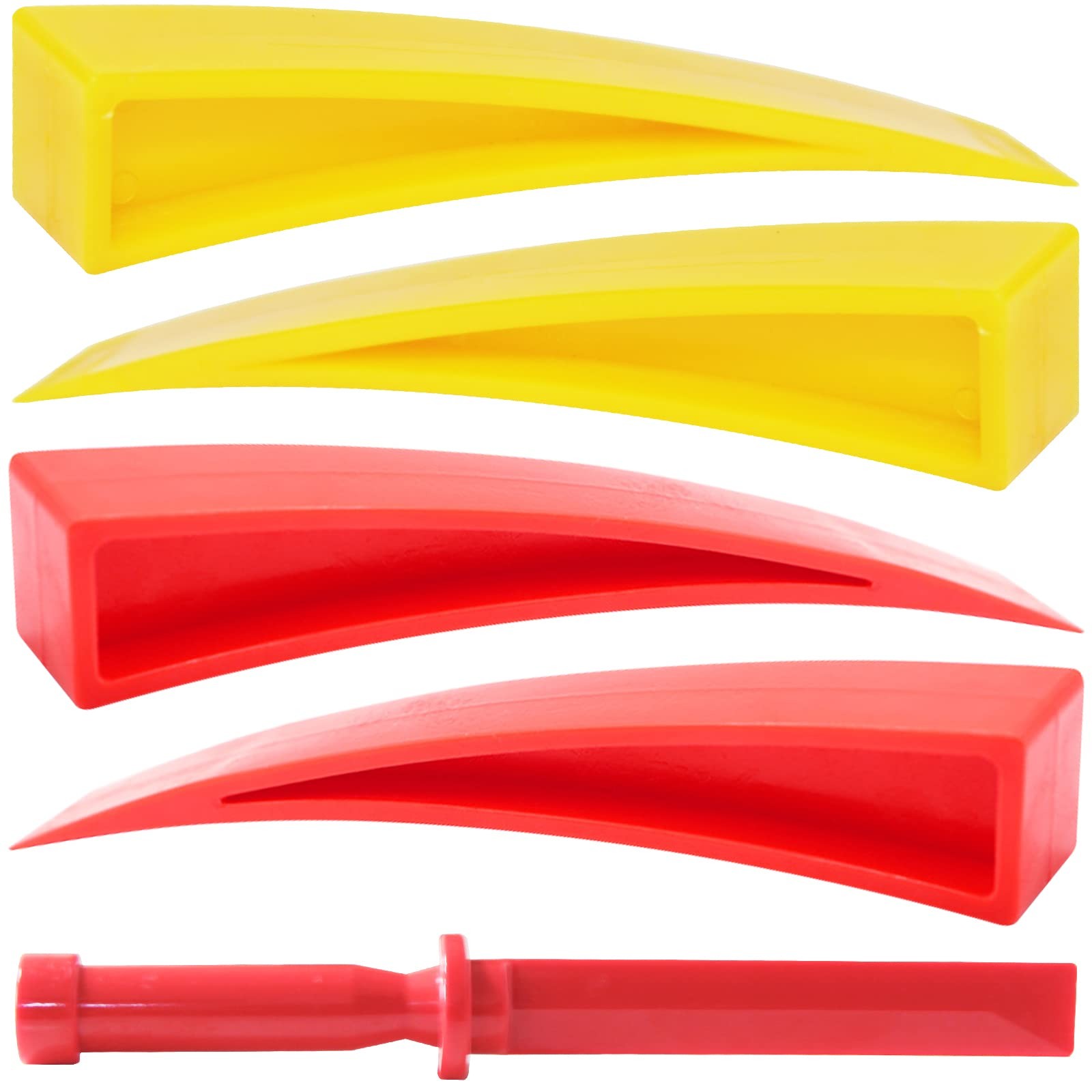 5 Pieces Curved Car Door Window Wedge and Plastic Chisel Scraper,Paintless De...