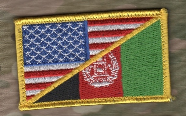 AFGHANISTAN NATIONAL ARMY ANA COMMANDO APU vêlkrö JOINT US/AFGHANISTAN FLAG
