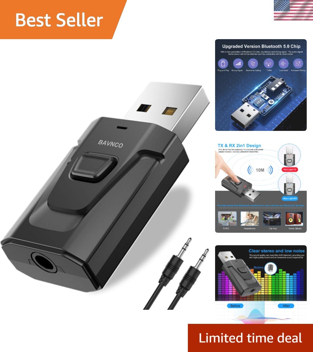 Bluetooth Stereo Music Receiver with Automatic Connection - Car/Home Use