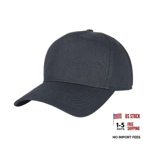 A-Frame Trucker Hat, 5-Panel Blank Snapback | Semi-structured One Size Black
