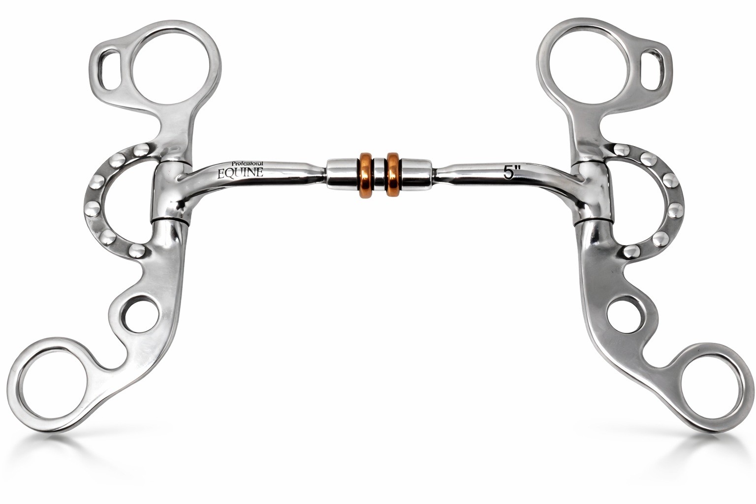 Argentine Jointed Copper Roller Mouth Short Shank Horse Snaffle Bit 35663