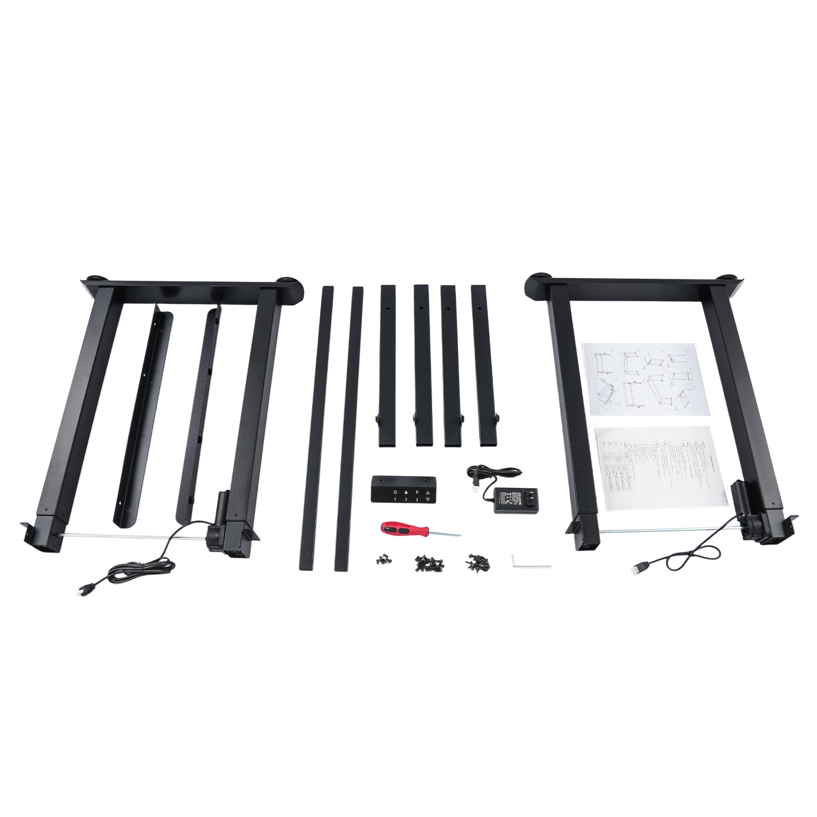 4-leg Standing Desk Frame, Desk Frame, Dual Motor Adjustable Desk Rack Frame