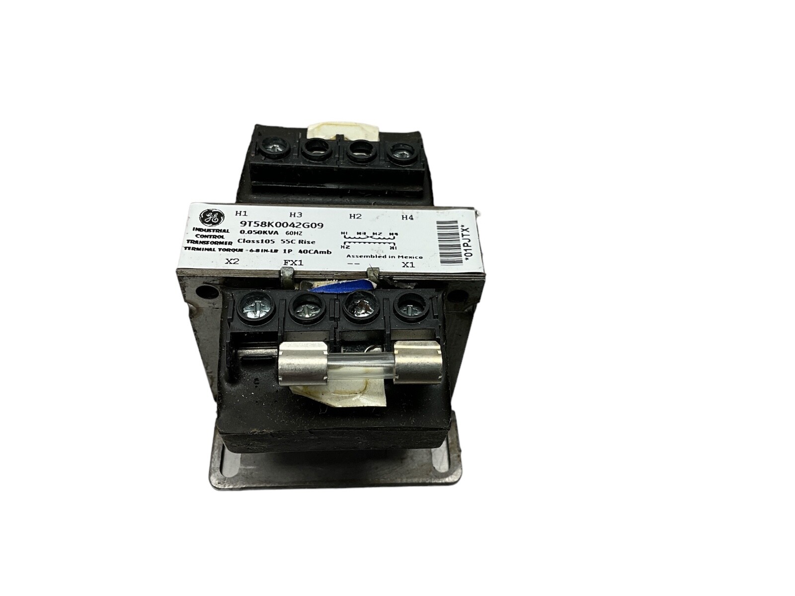 9T58K0042G09 GE TRANSFORMER ENCAPSULATED .050KVA 60Hz WITH FUSE HOLDER & FUSE