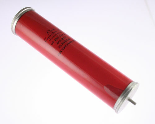 .012uF 25000V Glass Tubular Capacitor .012mfd 25000VDC 25,000 25KV DC 12000 pF