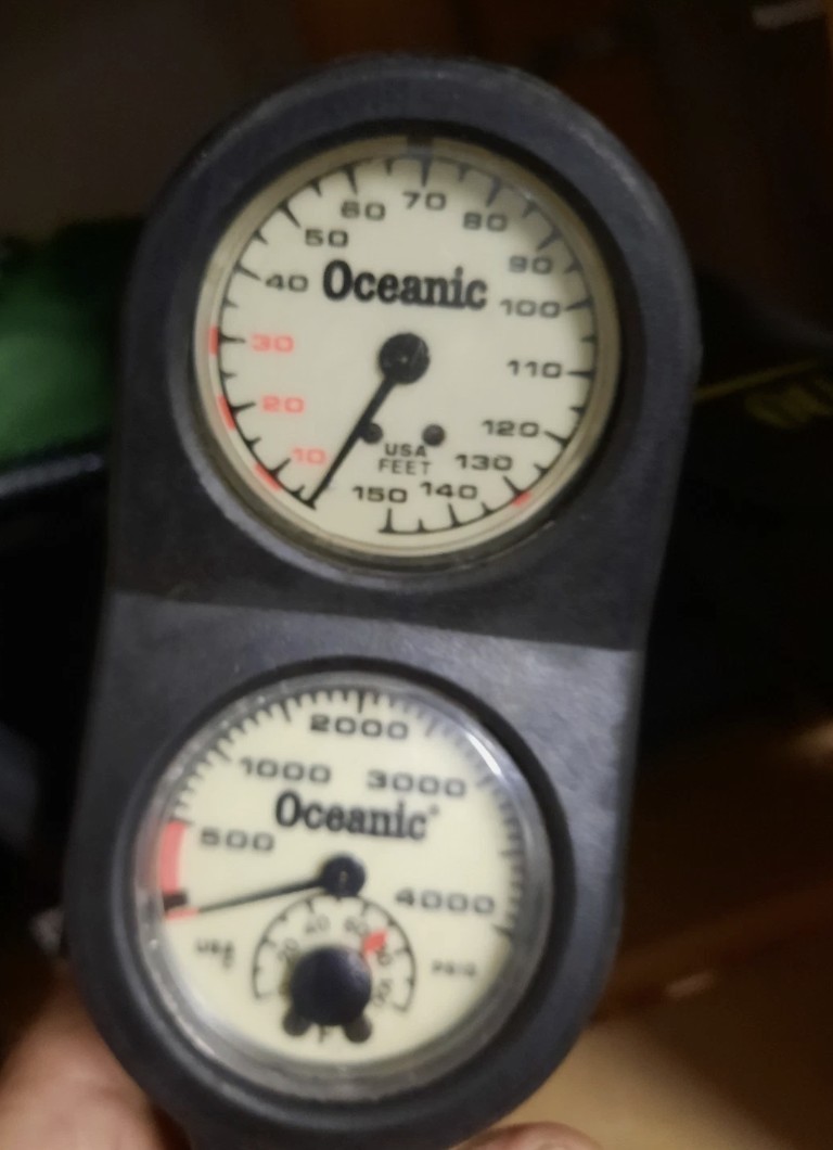 Dacor XLB Pacer regulator Oceanic Gauge Set + Calypso Sz M Buoyancy Compensator