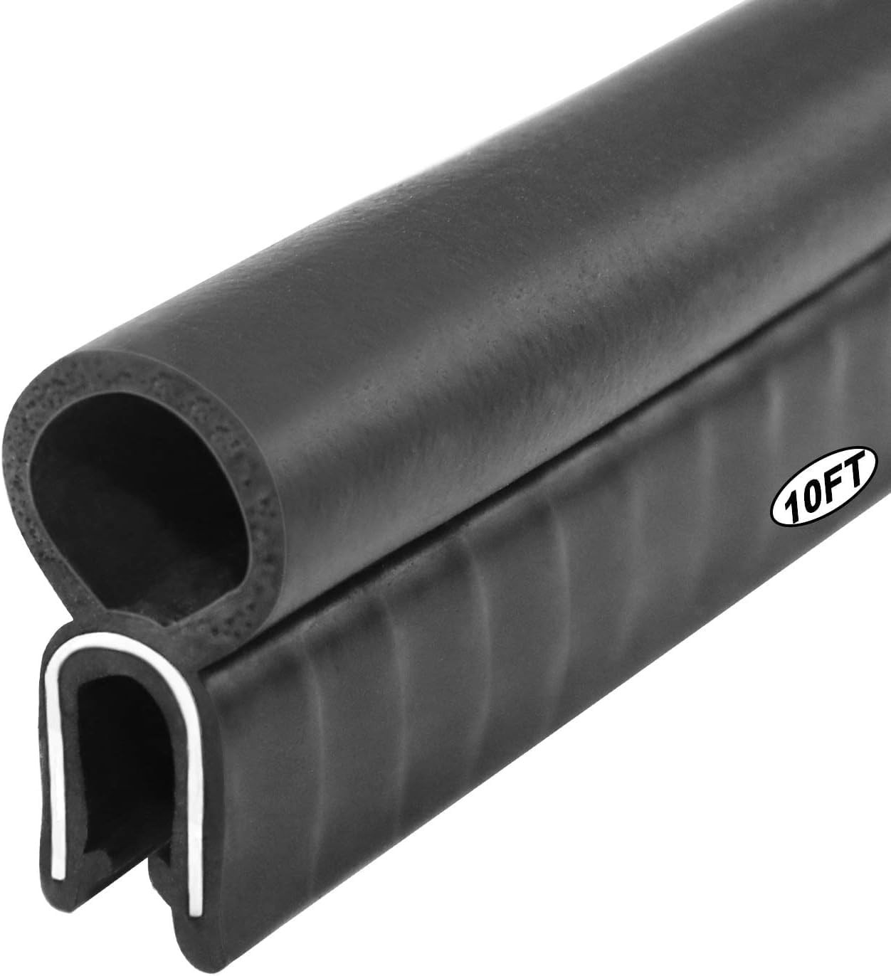 Car Door Rubber Seal Strip, Fits  13Ft Edge, Trim Seal with Top Bulb for Cars, B