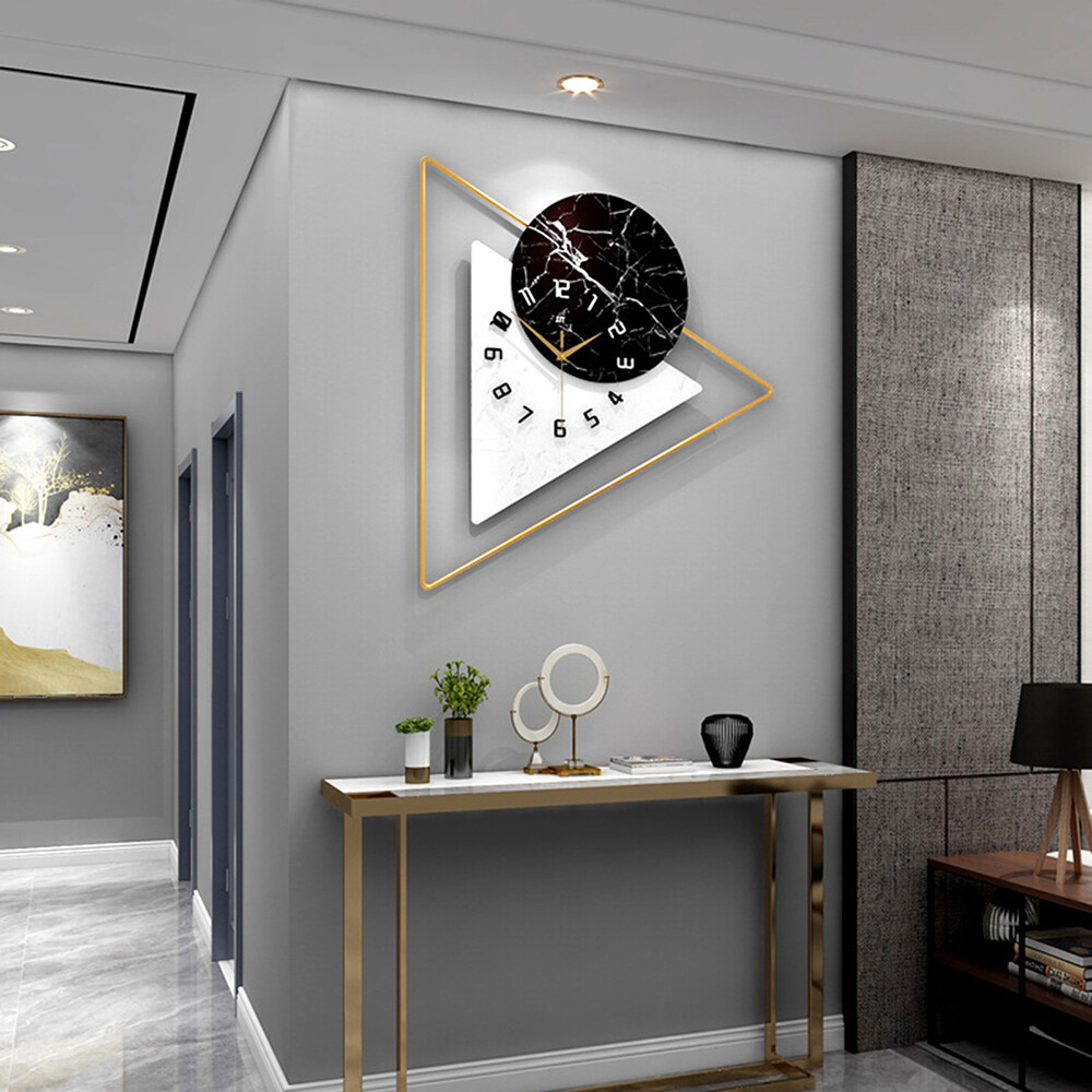 22.5" Modern Wall Clock Large Unique Hanging Art Crafts Living Room Decoration