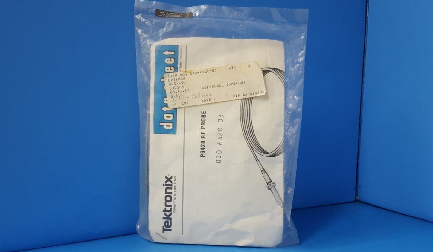 RF PROBE, P6420, TEKTRONIX, DATASHEET, ACCS, USE WTH DMM & 10 MOHM SCOPES