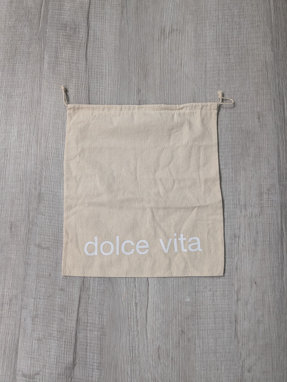 Dolce Vita Dust Bag Tan Drawstring Protective Storage Case 13"x14.5"