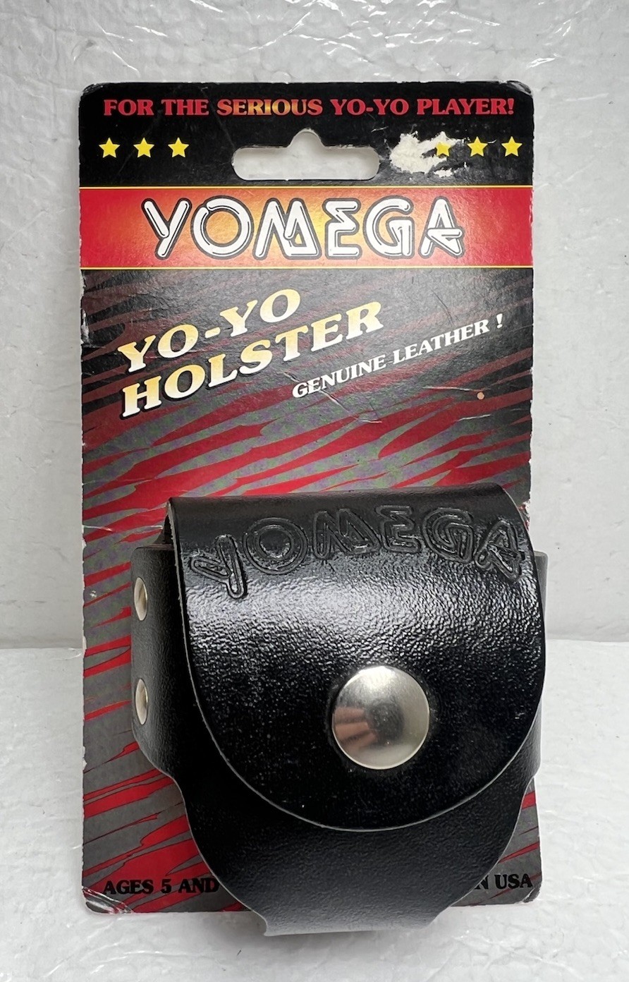 Vintage Yomega Yo-Yo Holster Black Leather 1998 Made In The USA New!!!