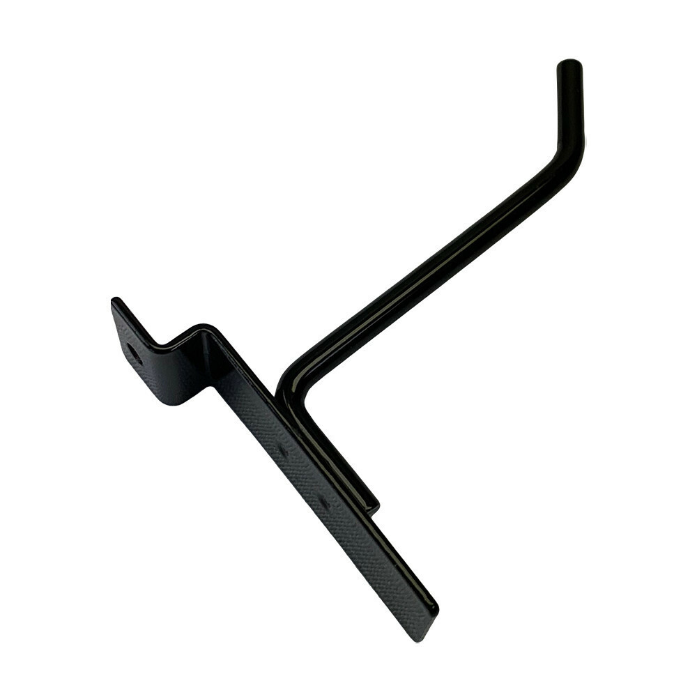 4" Slatwall Hook Panel Display Hooks, 1/4" Thickness Metal, Black - PACK 2