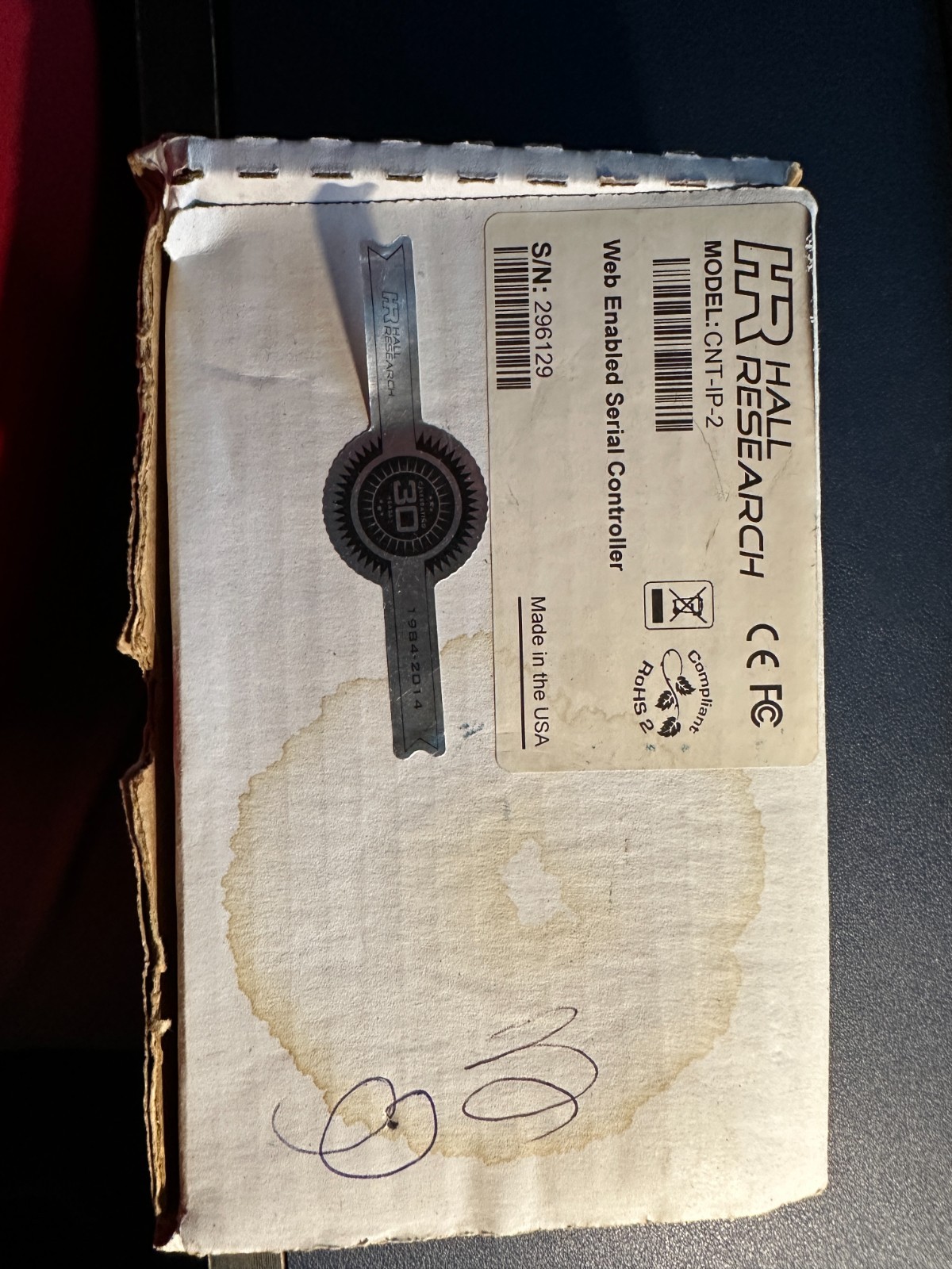 Hall technologies CNT-IP-2 Web Enabled Serial Controller