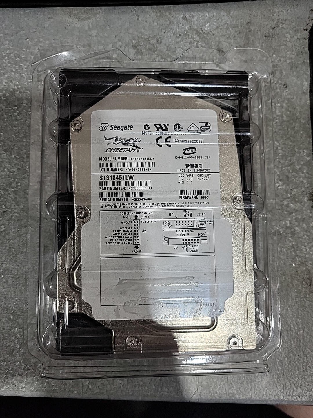 Hard Drive Seagate Cheetah ST318451LW 18GB 15K 68-pin 9P2005-001 Ultra160