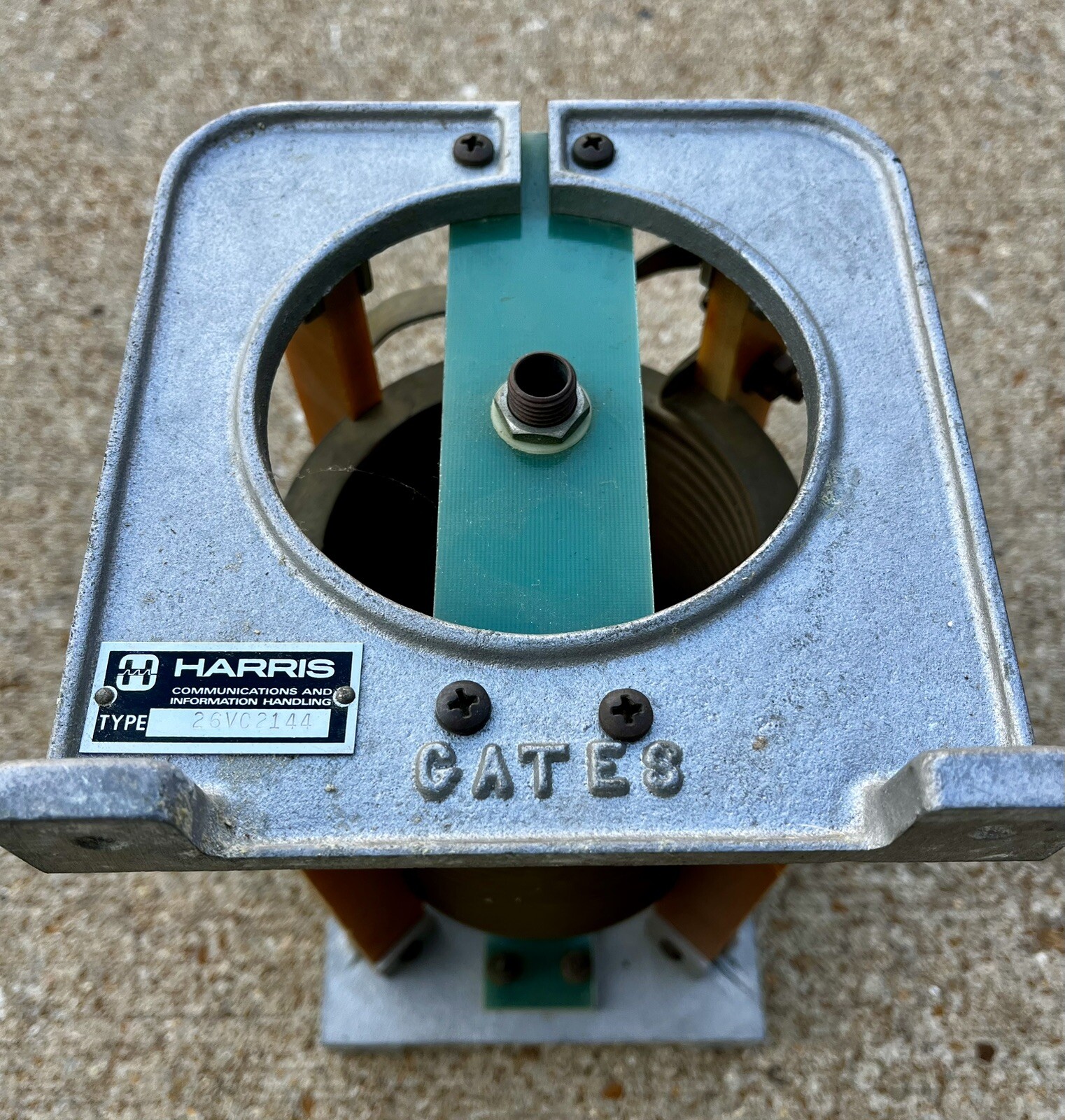 HARRIS GATES FIXED INDUCTOR RADIO BROADCAST TUNING COIL 26VC2144  5" DIAMETER B