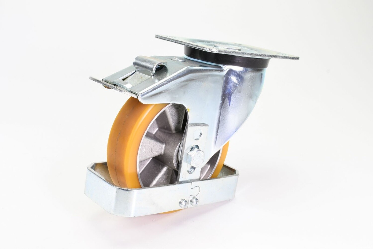 BLICKLE L-ALTH 151K-FI-FS, Sheet steel swivel castor with parking brake