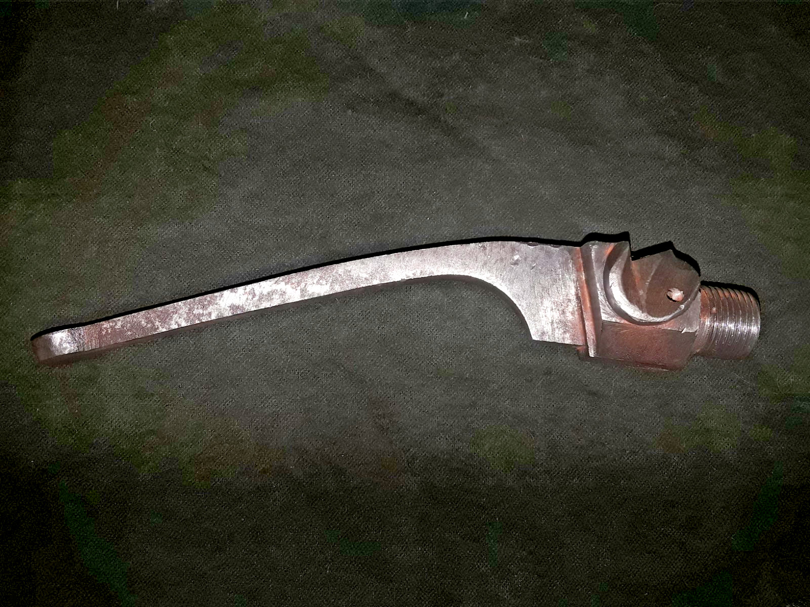 Vintage Hooked Breech Assembly-FLINT, Patent breech plug, long tang