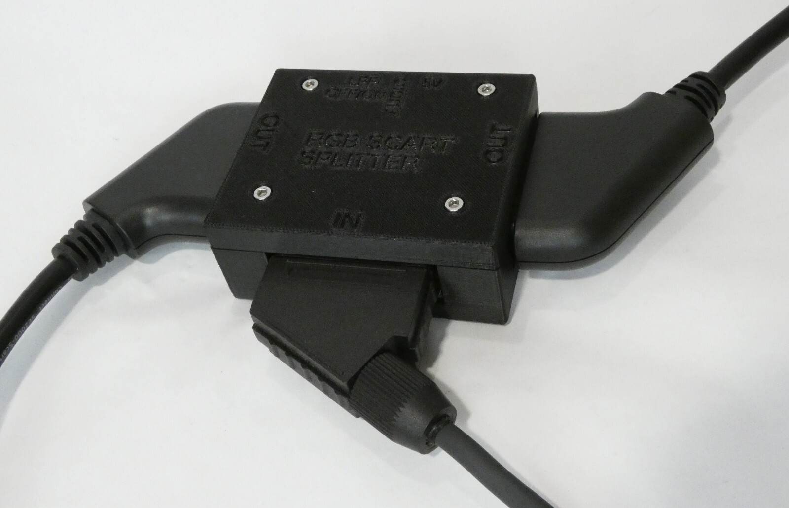 RGB SCART Splitter 1 input 2 output aktiv power Verteiler Distribution Amplifier