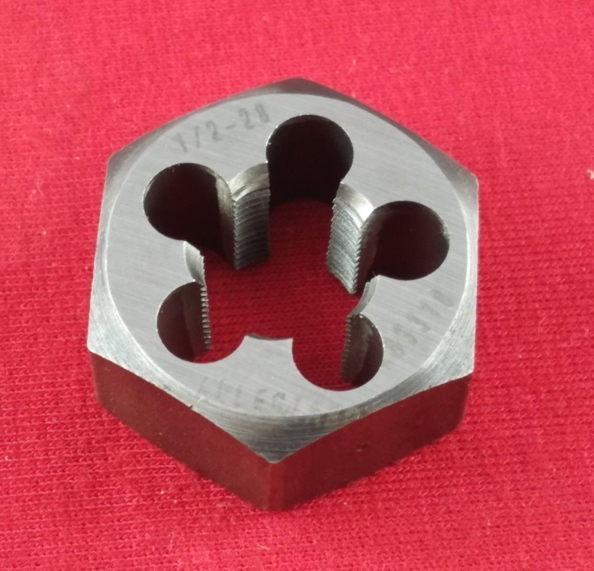1/2-28 X 1-1/16" Hex UNEF Die USA MADE Rethreading Gunsmithing Carbon Steel