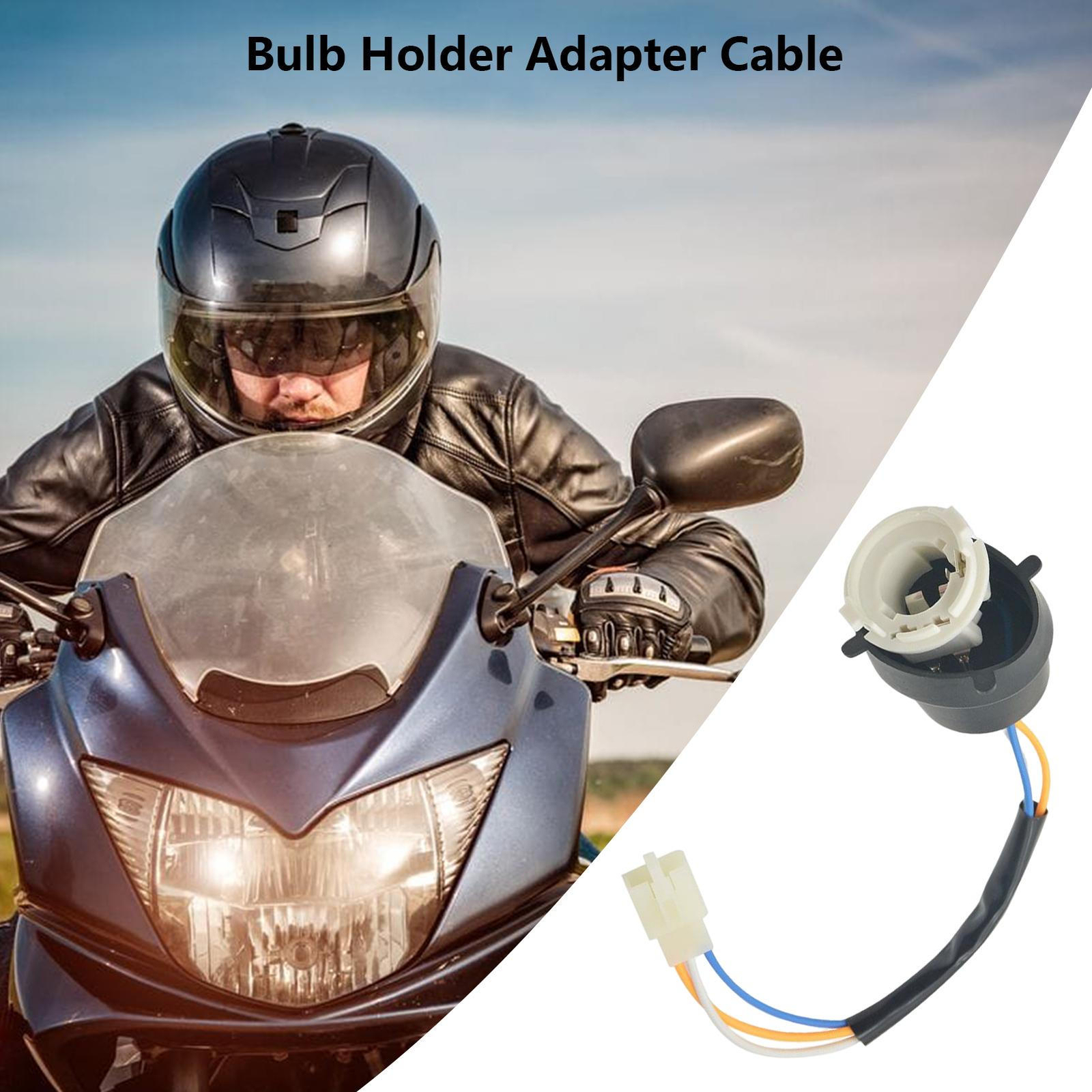 Multi-Purpose Lamp Socket LED Headlight Bulb Adapter Holder Socket for Scooter