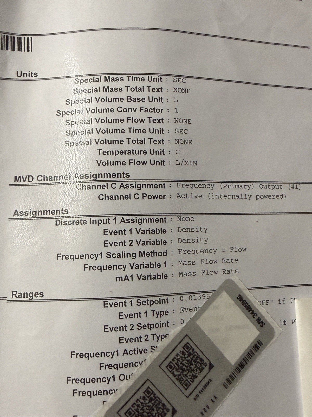 Micro Motion 1500D3AABAEZZZ Mass Flow Controller with Accessories