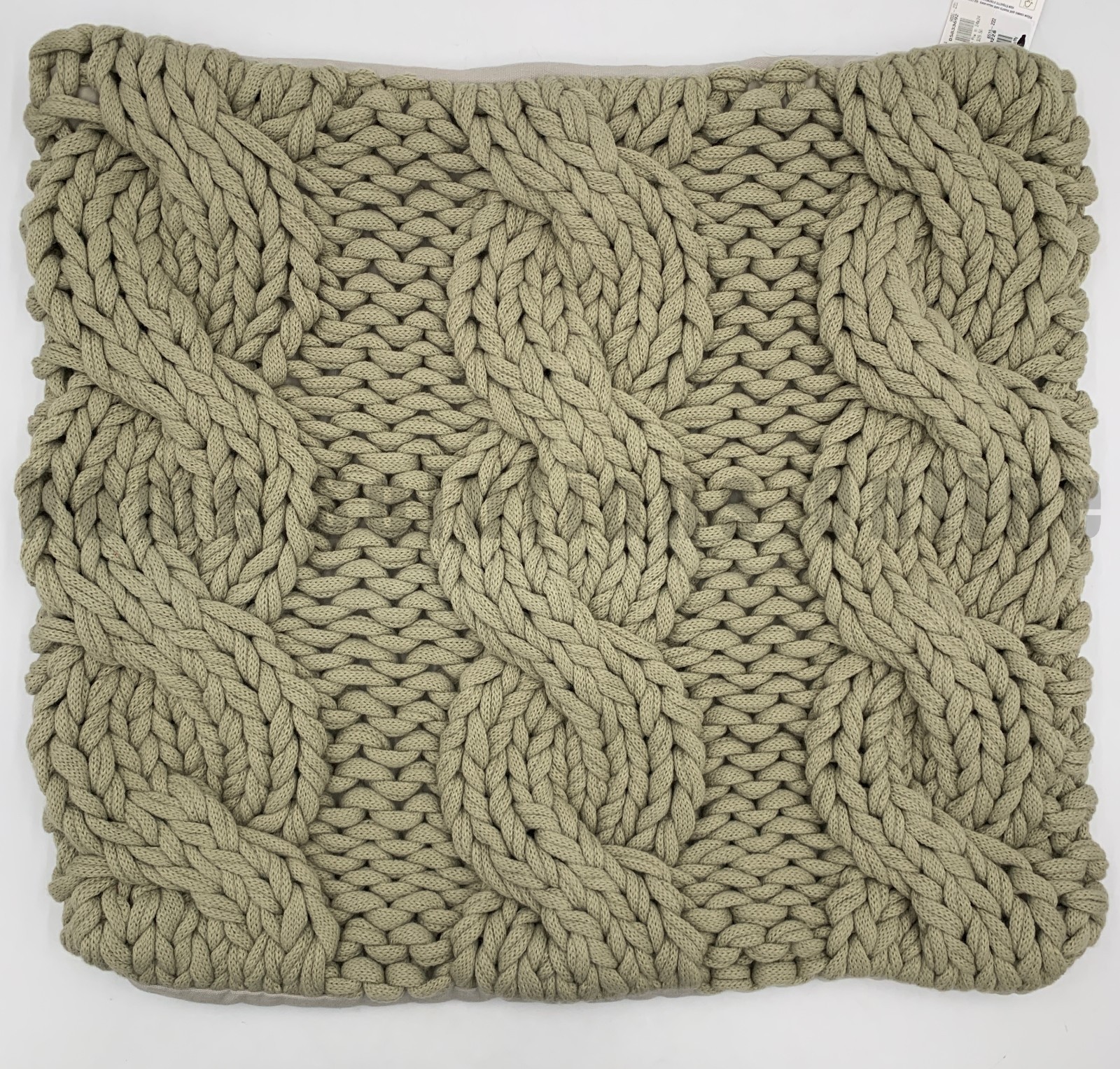 Pottery Barn Colossal Handknit Pillow Cover Putty Beige 24" Square #J4033