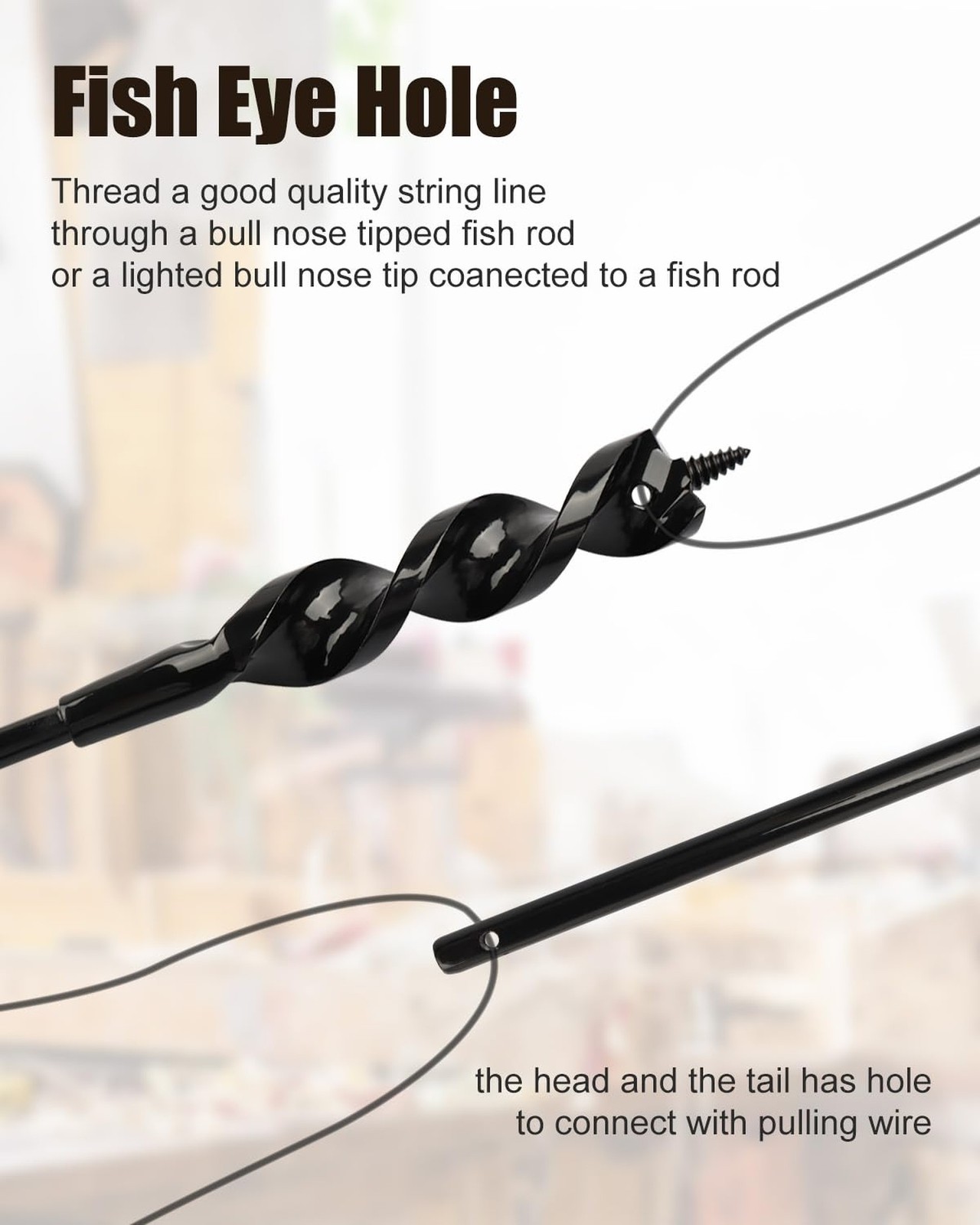 Flexible Drill Bit for Wire Pulling, 3/4 Inch x 54 Inch Extended Installer Dr...